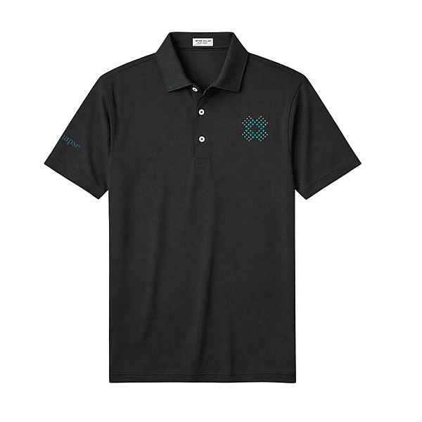 Peter Millar - Men's Solid Performance Polo Self Collar - Black Peter Millar - Men's Solid Performance Polo Self Collar - Black