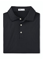 Peter Millar - Men's Solid Performance Polo Self Collar - Black Peter Millar - Men's Solid Performance Polo Self Collar - Black