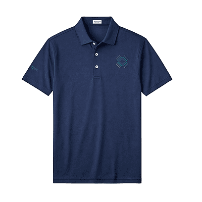 Peter Millar - Men's Solid Performance Polo Self Collar - Navy