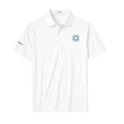 Peter Millar - Men's Solid Performance Polo Self Collar - White