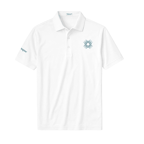 Peter Millar - Men's Solid Performance Polo Self Collar - White Peter Millar - Men's Solid Performance Polo Self Collar - White