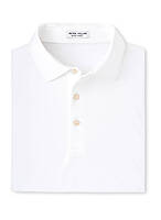 Peter Millar - Men's Solid Performance Polo Self Collar - White Peter Millar - Men's Solid Performance Polo Self Collar - White