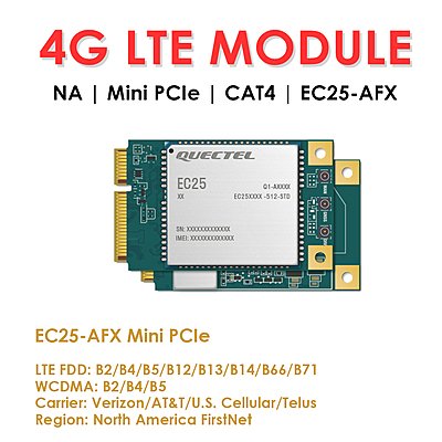 Quectel EC25 Series Mini PCIe & LCC 4G LTE Cat 4 Modules | Industrial IoT/M2M Cellular Modems