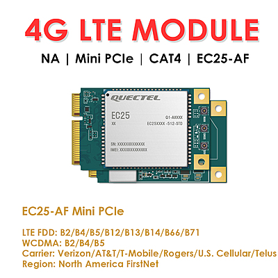 Quectel EC25 Series Mini PCIe & LCC 4G LTE Cat 4 Modules | Industrial IoT/M2M Cellular Modems