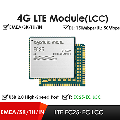 Quectel EC25 Series Mini PCIe & LCC 4G LTE Cat 4 Modules | Industrial IoT/M2M Cellular Modems