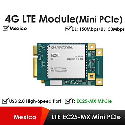 Quectel EC25 Series Mini PCIe & LCC 4G LTE Cat 4 Modules | Industrial IoT/M2M Cellular Modems