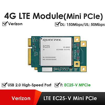 Quectel EC25 Series Mini PCIe & LCC 4G LTE Cat 4 Modules | Industrial IoT/M2M Cellular Modems