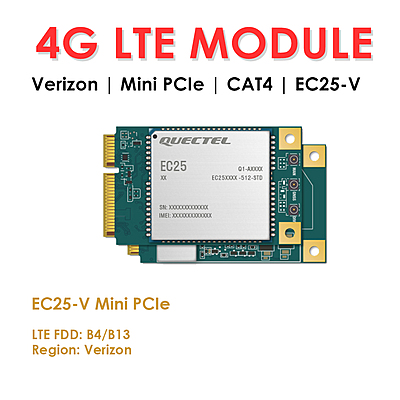Quectel EC25 Series Mini PCIe & LCC 4G LTE Cat 4 Modules | Industrial IoT/M2M Cellular Modems