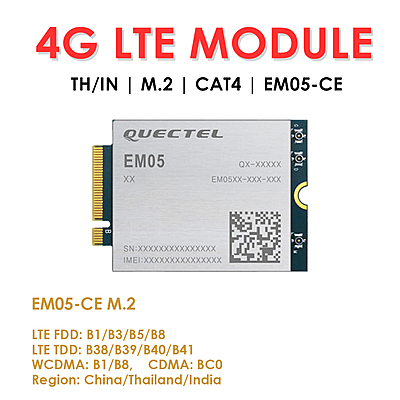 EM05 Series 4G LTE Cat 4 Module | EM05-CE/EM05-E M.2 (NGFF) Wireless Industrial Modem for IoT/M2M Applications