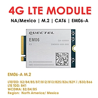 EM06 Series 4G LTE Cat 6 Module | EM06-A/EM06-E/EM06-J M.2 (NGFF) Wireless Modem for Industrial IoT/M2M Applications