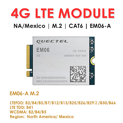 EM06 Series 4G LTE Cat 6 Module | EM06-A/EM06-E/EM06-J M.2 (NGFF) Wireless Modem for Industrial IoT/M2M Applications