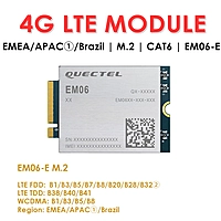 EM06 Series 4G LTE Cat 6 Module | EM06-A/EM06-E/EM06-J M.2 (NGFF) Wireless Modem for Industrial IoT/M2M Applications