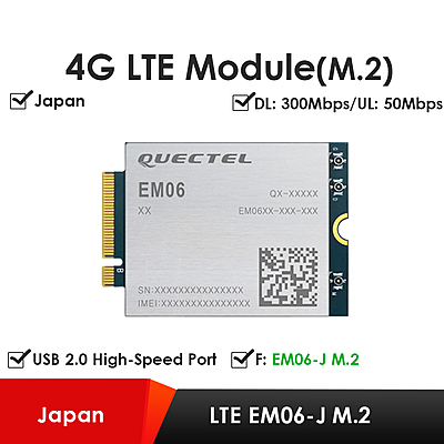 EM06 Series 4G LTE Cat 6 Module | EM06-A/EM06-E/EM06-J M.2 (NGFF) Wireless Modem for Industrial IoT/M2M Applications