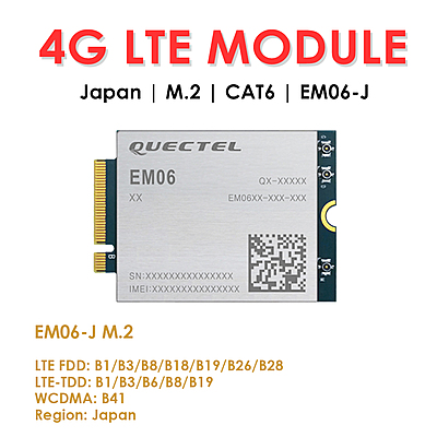 EM06 Series 4G LTE Cat 6 Module | EM06-A/EM06-E/EM06-J M.2 (NGFF) Wireless Modem for Industrial IoT/M2M Applications