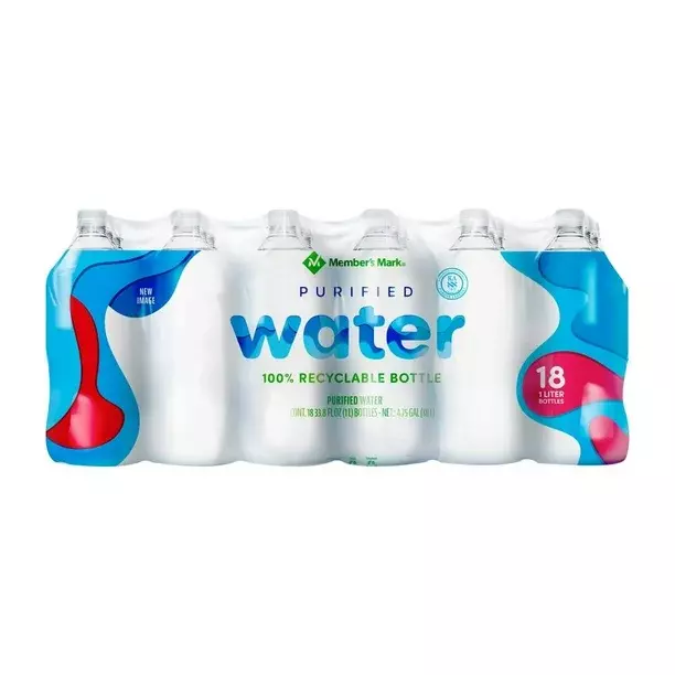 MEMBERS MARK AGUA PURIFICADA 18 PZAS DE 1 LT C/U