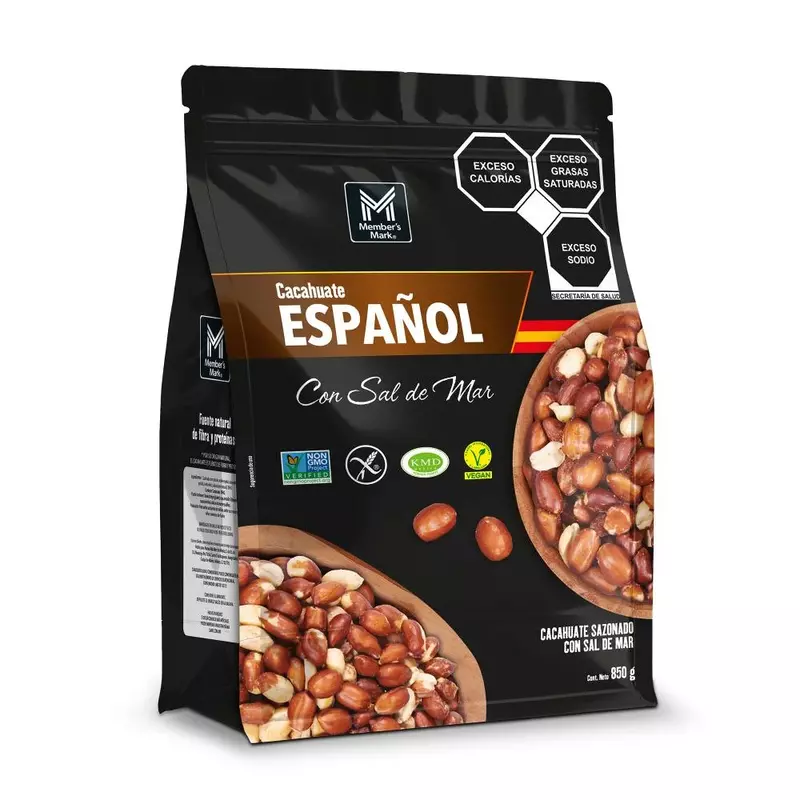 MEMBERS MARK CACAHUATE ESPAÑOL CON SAL DE MAR 850 G