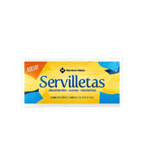 MEMBERS MARK SERVILLETAS 4 PAQUETES CON 250 PIEZAS C/U