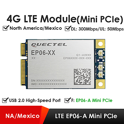EP06 Series 4G LTE Cat 6 Mini PCIe Module | EP06-A/EP06-E 300 Mbps Industrial Wireless Modem for IoT & M2M Applications
