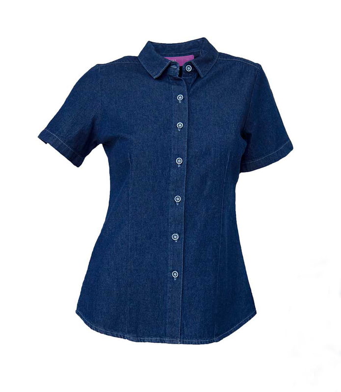 T2041 CAMISA DE MEZCLILLA DAMA MC BIBO 