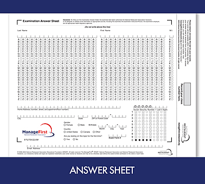 ManageFirst: Exam Answer Sheet (MFEAS)