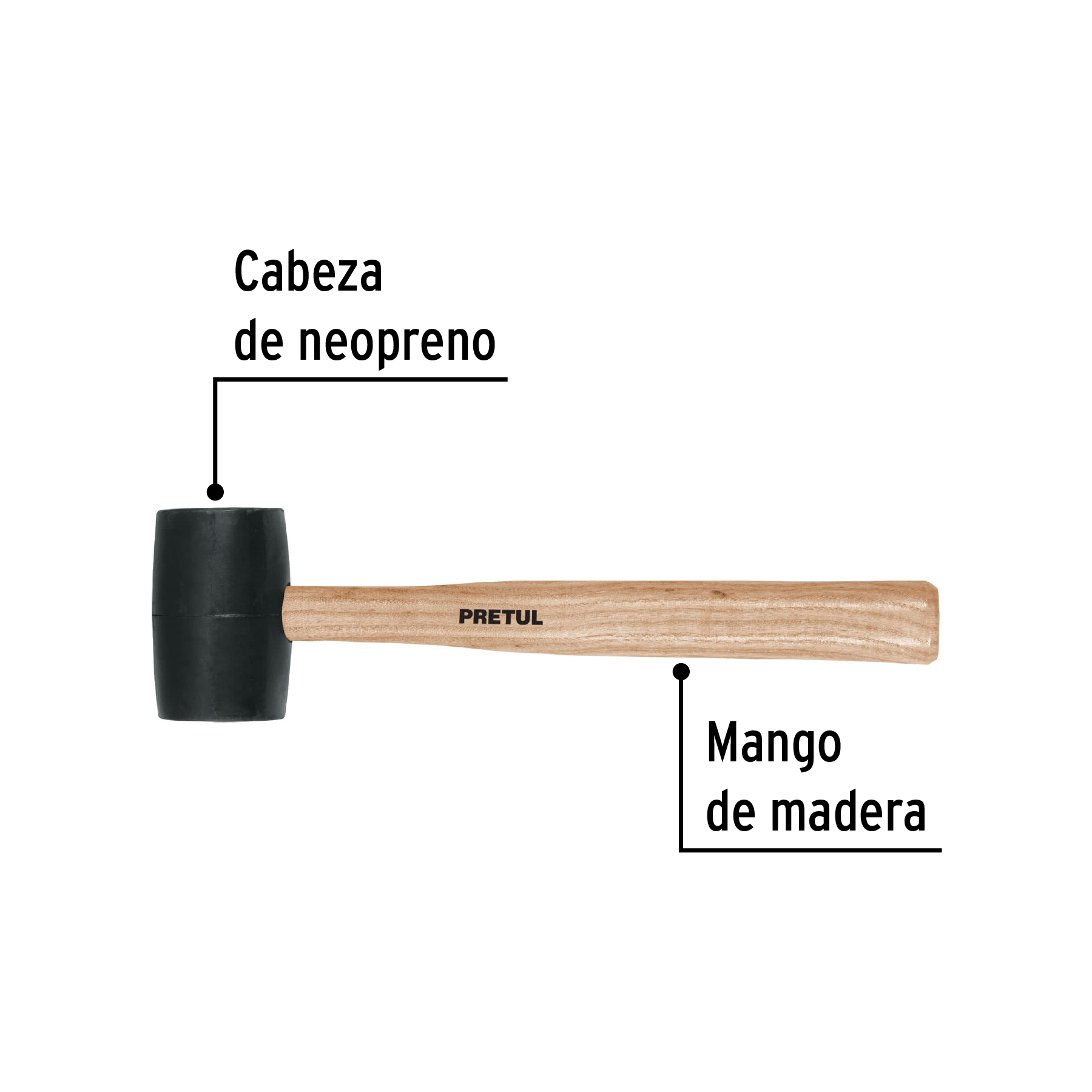 mazos-de-hule-cabeza-negra-16-oz-pretul-mh-16p-20566