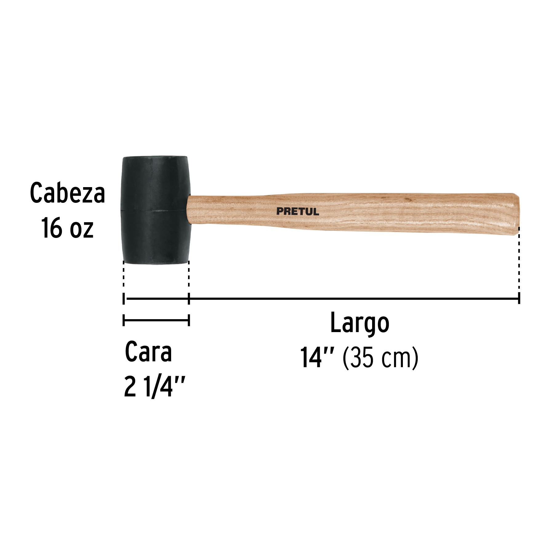 mazos-de-hule-cabeza-negra-16-oz-pretul-mh-16p-20566