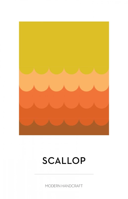 Scallop Quilt Modern Handcraft Quilting Pattern | #MHC006