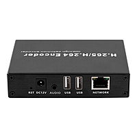 H.265 1080P HDMI Encoder/Decoder w/Dual USB & Loopout | 4ch RTSP Decoding, Webcam/Recording Support, Compatible with ONVIF/Hikvision