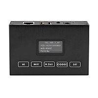 H.265 1080P HDMI Encoder/Decoder w/OLED & Dual USB | 4ch RTSP, Webcam/Recording Support, Compatible with ONVIF/Hikvision