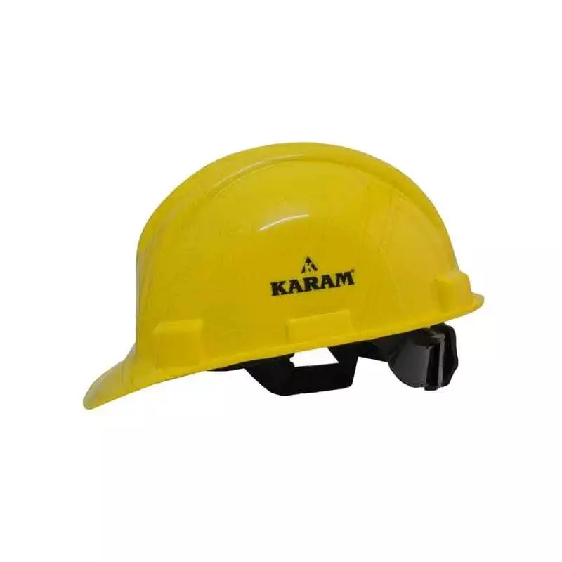 Karam Plastic Yellow Cradle Ratchet Type Safety Helmet, PN 521 4.3