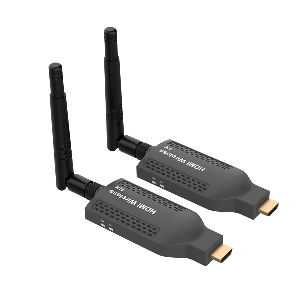 Portable 1080P@60FPS Wireless HDMI Transmitter & Receiver Kit – 492ft Range, 1-to-4 Multi-Screen, H.265