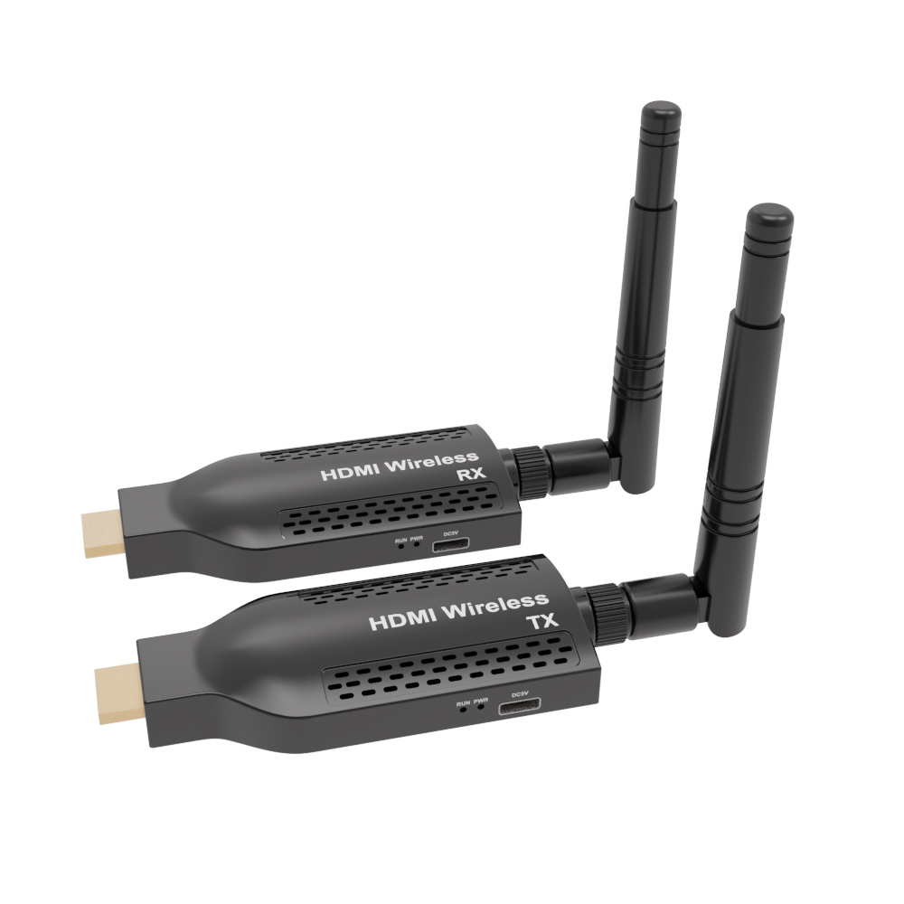 Portable 1080P@60FPS Wireless HDMI Transmitter & Receiver Kit – 492ft Range, 1-to-4 Multi-Screen, H.265