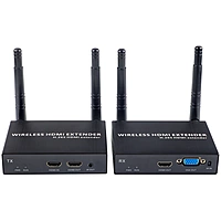 1080P@60FPS Wireless HDMI & VGA Extender – 656ft Range, 1-to-8 Receivers, Dual Output Support