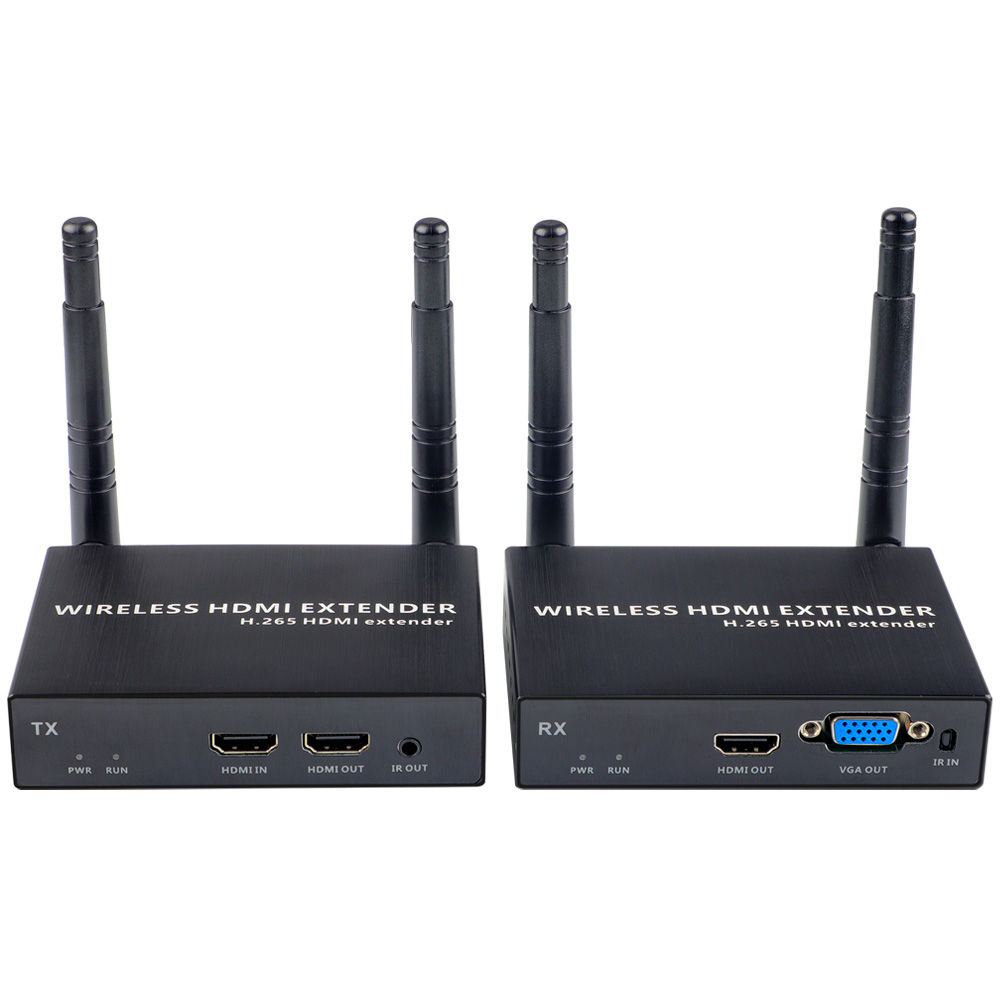 1080P@60FPS Wireless HDMI & VGA Extender – 656ft Range, 1-to-8 Receivers, Dual Output Support
