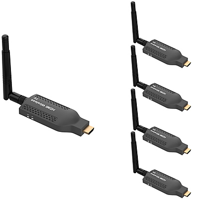 Portable 4K@30Hz HDMI Extender for Laptops & Cameras – USB-C Power, 492ft Range, 1-to-4 Multi-Screen, H.265