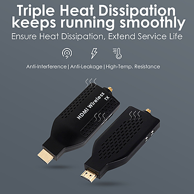 Portable 4K@30Hz HDMI Extender for Laptops & Cameras – USB-C Power, 492ft Range, 1-to-4 Multi-Screen, H.265