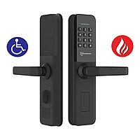McGrath Bardon Digital Lock With Raised Buttons and DDA Compliant Handles, Black Finish