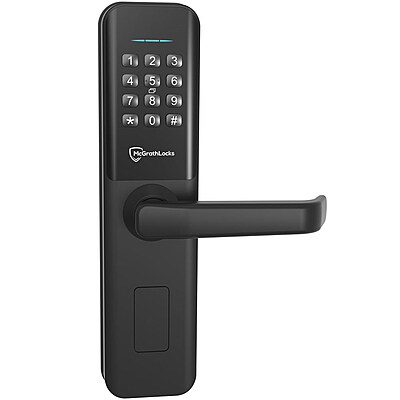 McGrath Bardon Digital Lock With Raised Buttons and DDA Compliant Handles, Black Finish