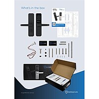 McGrath Bardon Digital Lock With Raised Buttons and DDA Compliant Handles, Satin Nickel Finish, Mortice Lock Not Included