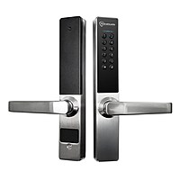 McGrath Stafford Digital Lock With Raised Buttons and DDA Compliant Handles, Satin Nickel Finish with 60/70mm Adjustable Latch