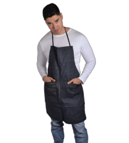 MANDIL DE MEZCLILLA CON BOLSA REFORZADO