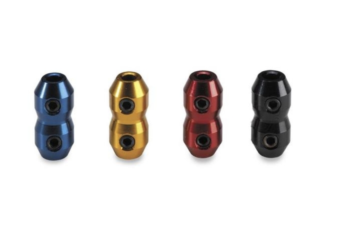 Clamp for accelerator / brake Cable colored anodized aluminum-Red