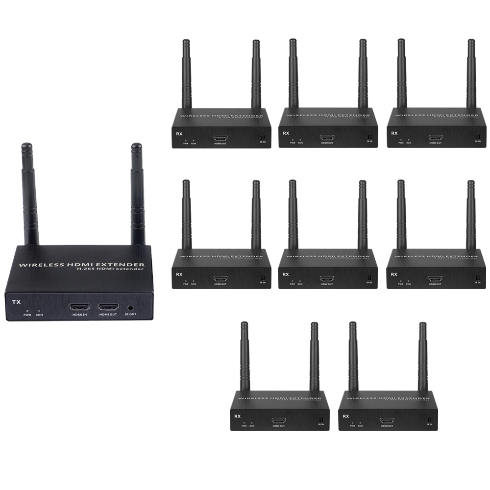 1080P@60FPS Wireless HDMI Extender Kit – 656ft Range, 1-to-8 Receivers, Ultra-Low Latency