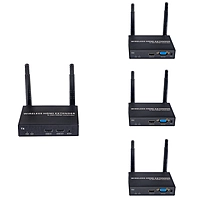 1080P@60FPS Wireless HDMI & VGA Extender – 656ft Range, 1-to-8 Receivers, Dual Output Support