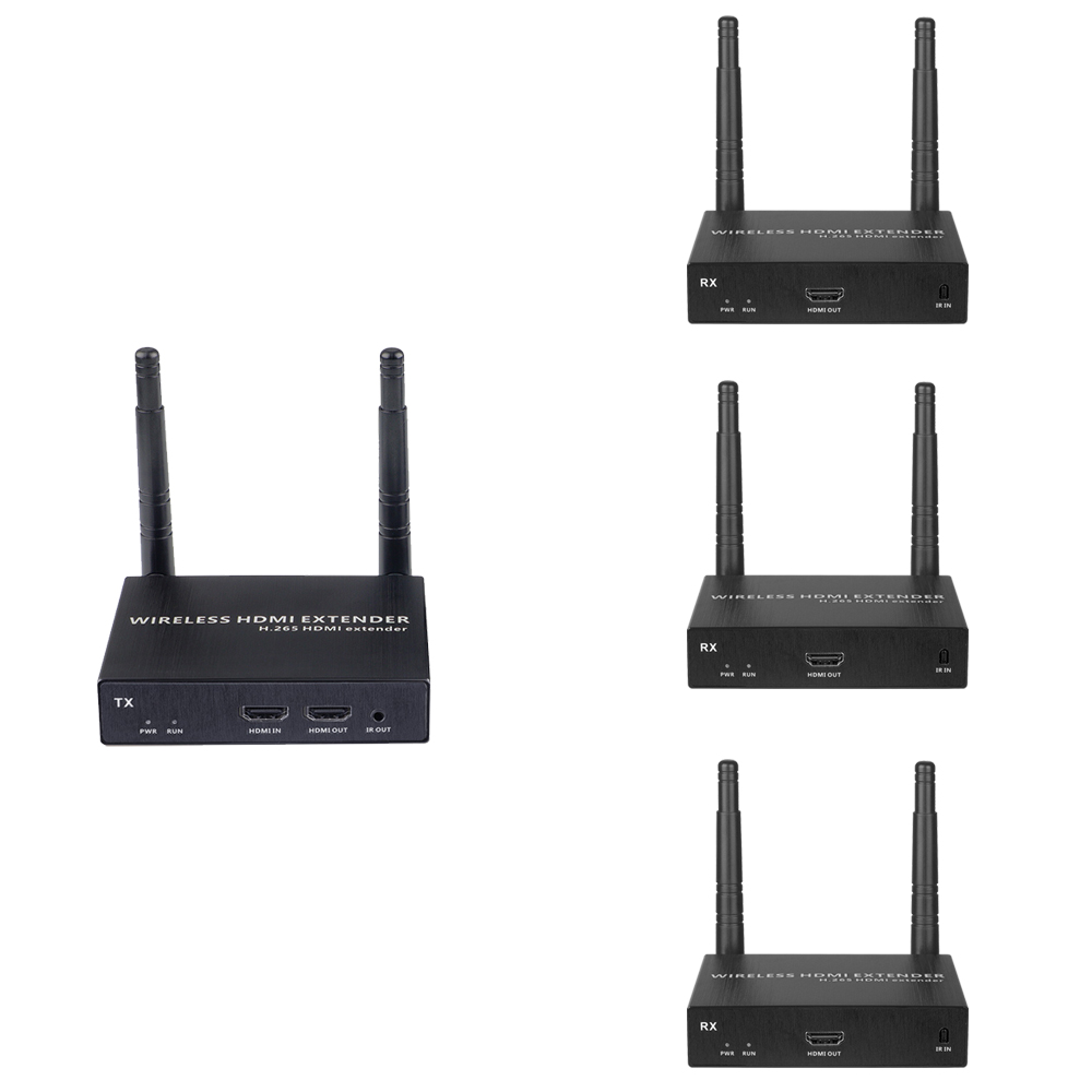 4K@30FPS Wireless HDMI Extender Kit – 328ft Range, 1-to-4 Screens, Low-Latency Streaming