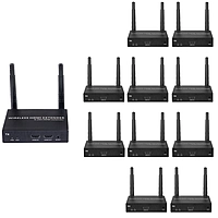 4K@30FPS Wireless HDMI Extender Kit – 656ft Range, 1-to-8 Transmission, Low Latency for Live Events