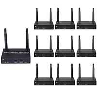 4K@30FPS Wireless HDMI & KVM Extender – 656ft, 1-to-8 Receivers, USB Control, Ultra-Low Latency