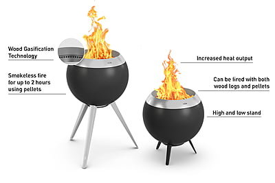 HOFATS MOON 45 Fire bowl with low stand HOFATS MOON 45 Fire bowl with low stand