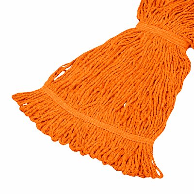 Mopa de algodón color naranja de 450 gramos para limpieza institucional de pisos Mopa de algodón color naranja de 450 gramos para limpieza institucional de pisos