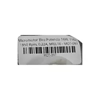 Micromotor ELCO, 16W, 115V, 1850 Rpm, 0.22A, NET3T1PUN306, MIEL16 - MOT-097